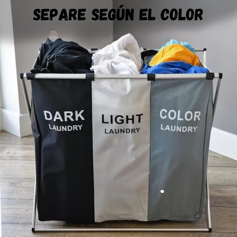 Cesto de ropa triple