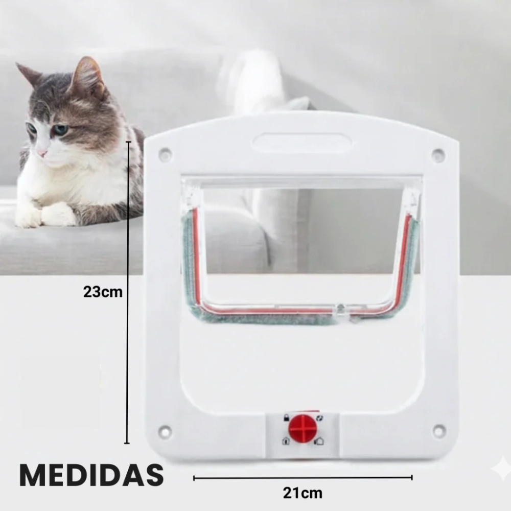 Puerta para Mascotas Pequeñas con Seguro